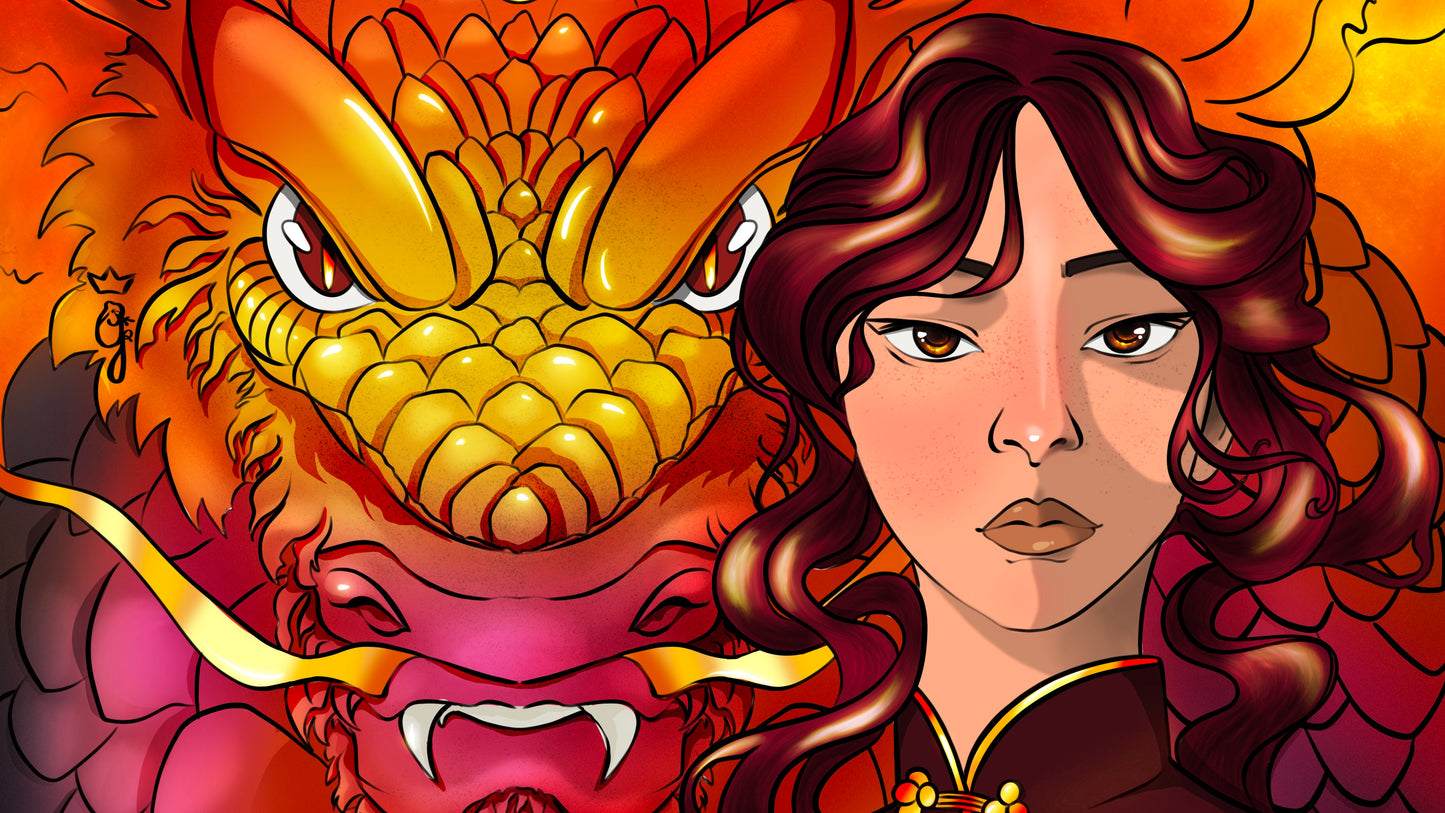 Sheryna, Moon Dragon - wallpaper for computer or tablet