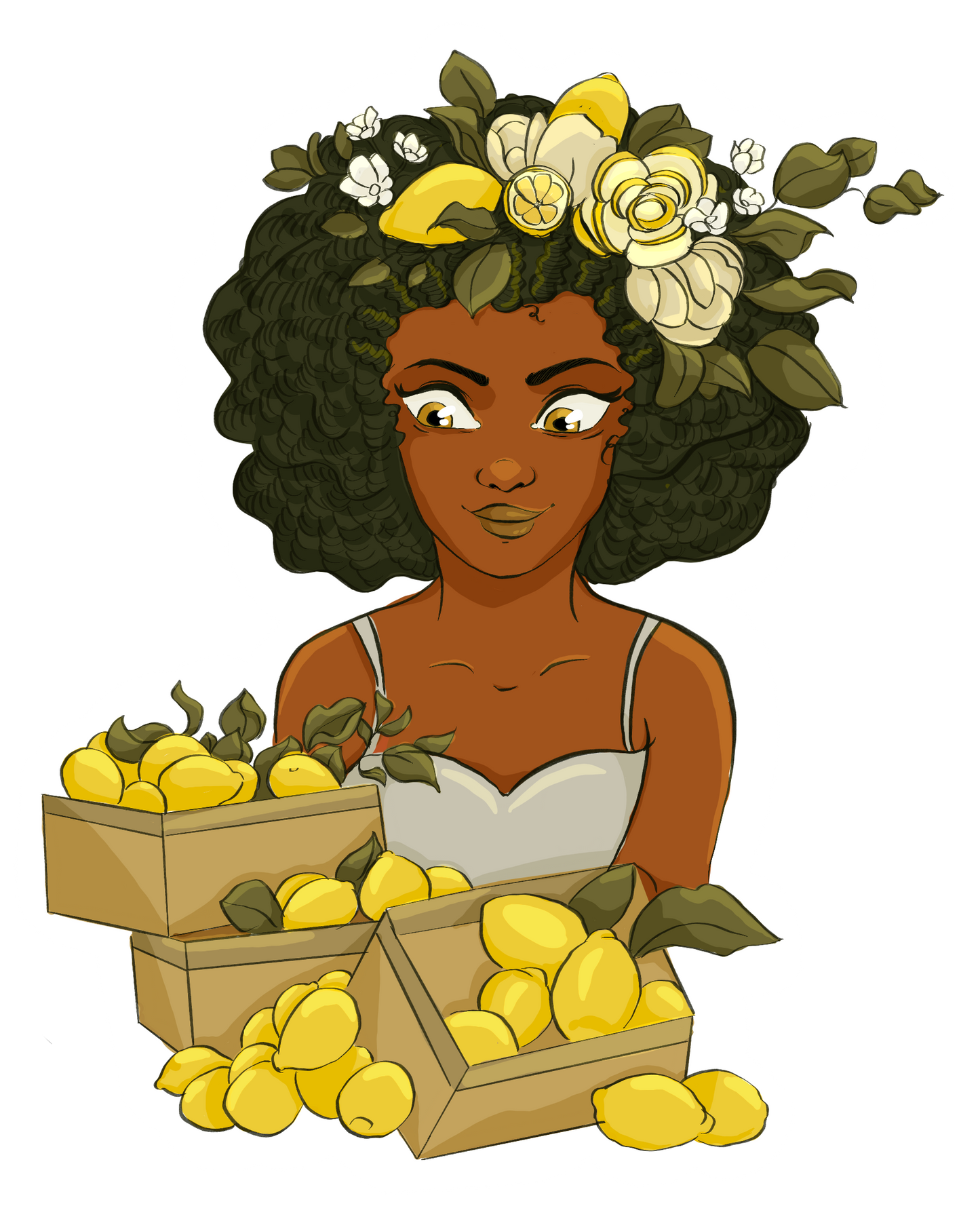 All that I can see is just a yellow lemon tree