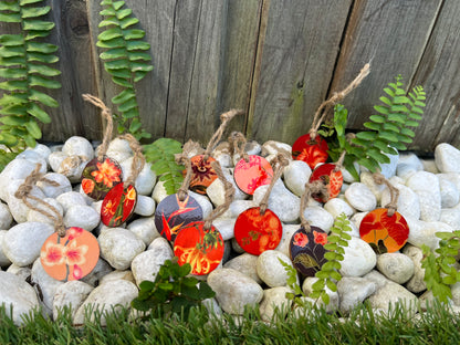 Décorations en bois Fleurs de la Réunion