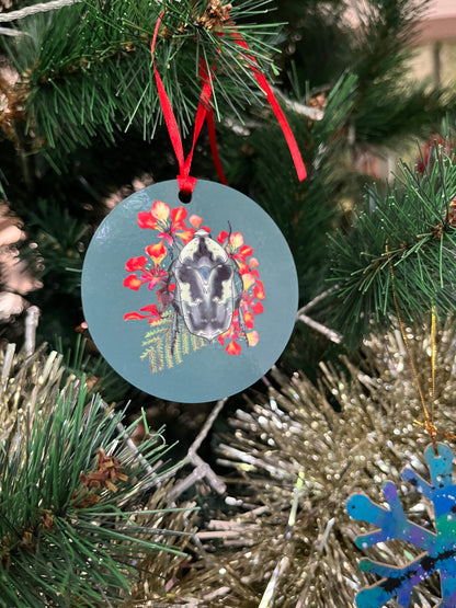 Bébêtes la kour - décoration ronde de sapin