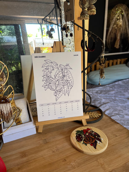 Calendrier 2026 à colorier