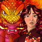 Shayna, dragon de lune, personnage original le prince et les grenouilles