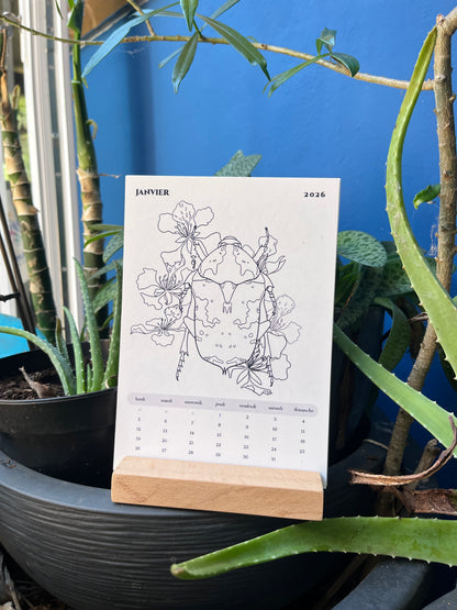 Calendrier 2026 à colorier