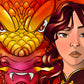 Sheryna, dragon de lune - fond d’écran pour ordinateur ou tablette