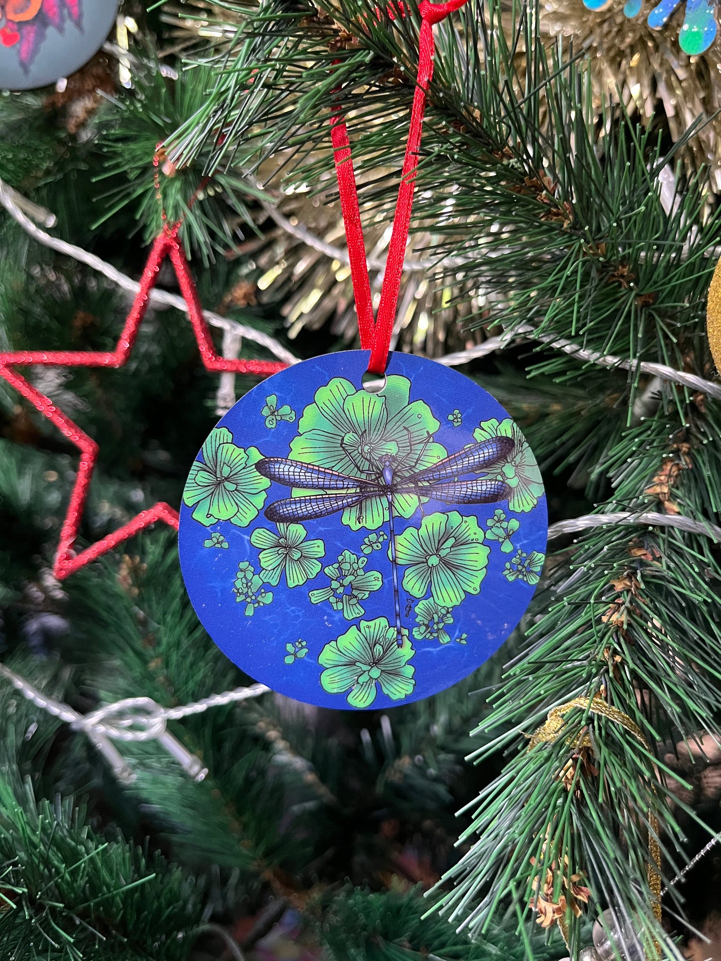 Bébêtes la kour - décoration ronde de sapin