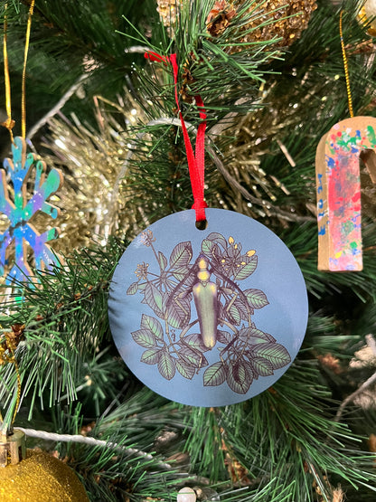 Bébêtes la kour - décoration ronde de sapin