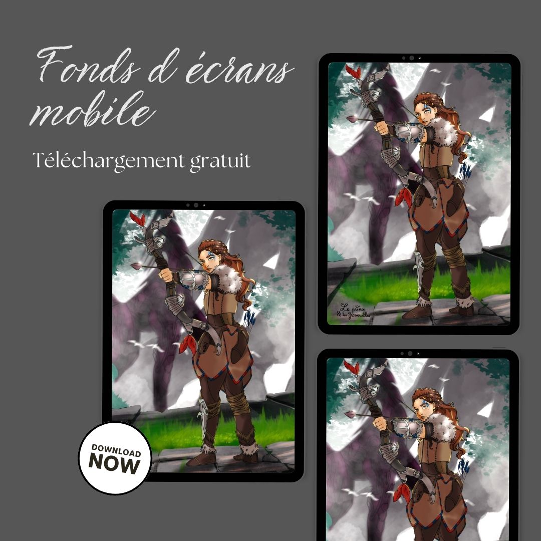 Fanart de Aloy personnage du jeux vidéo "Horizon Zero Dawn"