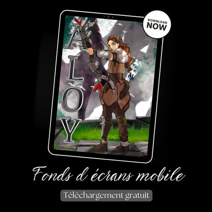 Fanart de Aloy personnage du jeux vidéo "Horizon Zero Dawn"