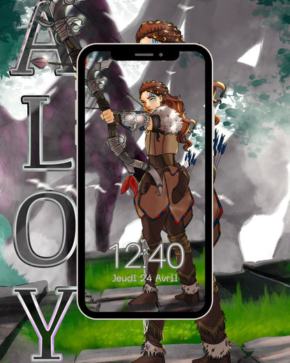 Fanart de Aloy personnage du jeux vidéo "Horizon Zero Dawn"