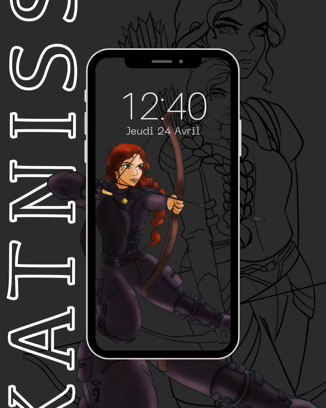 Fanart de Katniss Everdeen de la trilogie "Hunger Games"